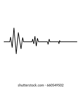 Heart Beat Line Ekg Death Die Stock Vector (Royalty Free) 660549502 |  Shutterstock