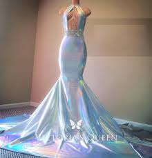 Shiny Reflective Open Bodice Long Train Prom Dress Prom Dress With Train Black Girl Prom Dresses Prom Girl Dresses