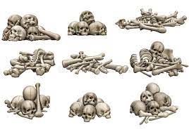 Skull And Bone Piles 3d Render Of Skull And Bone Piles Spon Bone Skull Piles Skull Render Ad Skulls Drawing Bone Drawing Skull Illustration