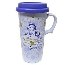 Stone gray ceramic coffee mug. Disney Beauty And The Beast Ceramic Travel Mug Walmart Com Walmart Com