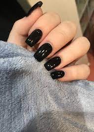 Nails Black Blacknails Love Shortnaildesigns Square Acrylic Nails Short Acrylic Nails Black Nails