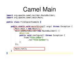 In order to retrieve file name, we have to retrieve an incoming message from an exchange and access its header. Introduction To Apache Camel