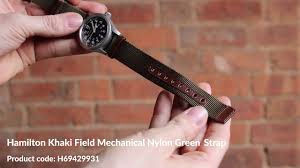 With a reputation for craftsmanship and strong movie, military and aviation heritage, our watches include the khaki field, khaki aviation, khaki navy, ventura and jazzmaster Hamilton Khaki Field Mechanical Nylon Green Strap H69429931 Youtube