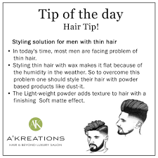 Thinning of hair, in most cases, is natural, something that comes along as one age. Styling Solution For Men With Thin Hair Blog A Kreations Luxury Salon