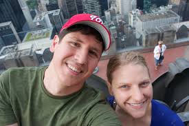Val and Mike atop Rockefeller Plaza