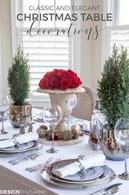 Mercury glass hurricanes with brass bands were the inspiration behind this table. Christmas Table Setting Classic And Elegant Christmas Table Decorations Christmas Table Settings Christmas Table Christmas Table Decorations