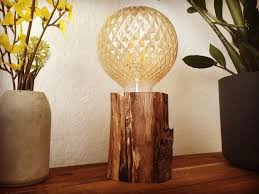 Lampenfuss Aus Baumstamm Treibholz Fur Tischlampe Ideal Fur Edison Leuchtmittel Lamp Home Decor Decor