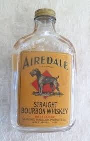 airedale straight bourbon whiskey bottle 1 2 pint flask bottle from standard distillers in baltimore maryland th airedale terrier airedale dogs welsh terrier airedale straight bourbon whiskey