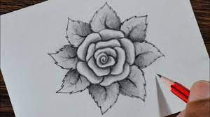 How to draw a rose. How To Draw A Rose Step By Step Youtube