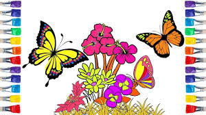 رسم الفراشة سهلة جدا how to draw butterfly drawings butterfly drawing flower drawing