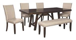 Sit with ease and never have a sore posterior after a meal. Rokane Dining Table And 4 Chairs And Bench D397 35 02 4 00 Dining Room Groups Bescheinen Family Furniture