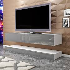 The tv stand is built with style and convenience in mind. Keinode Tv Cabinet Wall Mounted Modern Led Stand Aircraft Hanging Grey High Gloss Floating Tv Stand 140cm Unit Storage Lockers Furniture For Living Room Bedroom Buy Online In Indonesia At Desertcart Id Productid