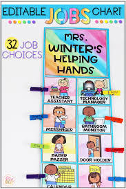 Classroom Jobs Chart Editable Mrs Winters Bliss Store And