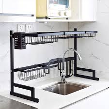 Ultra stainless steel storage clean dish rack. Dish Drying Rack Over Sink Rack Drainer Shelf Kitchen Cutlery Holder Stainless Steel Over The Sink Shelf Storage Rack Black Walmart Com In 2021 Sink Shelf Kitchen Sink Rack Over Sink Shelf