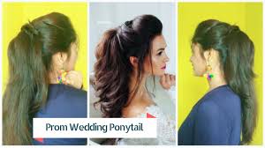 When it comes to styling your hair, you can't go wrong with a ponytail. Easy Prom Ponytail Hairstyle For Bride Fancy Wedding Half Up Down Hair Tutorial Youtube