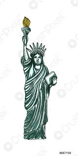 Une expérience unique de la couleur. Dessin De Statue De Liberte En Couleur Pour Les Affiches Vecteur Stock Crushpixel