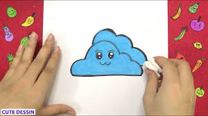 Coloriage et illustration d'une licorne et des nuages. Comment Dessiner Et Colorier Un Nuage Mignon Facilement Etape Par Etape 1 Dessin Nuage Youtube