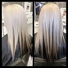 Solid White Blonde Platinum Color With Shiny Black Underneath Https Www Facebook Blonde Hair With Brown Underneath Hair Color For Black Hair Hair Styles