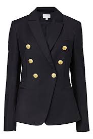 Black Blazer With Gold Buttons Womens Double Button Blazer Blazer Designs Shop Womens Jackets Blazer