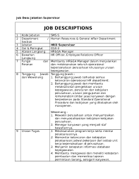 Check spelling or type a new query. Doc Contoh Job Desc Jabatan Supervisor Rizky Afiandie Academia Edu