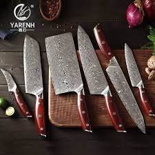 Quality brands for your cooking needs. Yarenh Chef Knife Set 6 Pcs 67 Layers Damascus Steel Cooking Kitchen Knife Set Japan Ultra Sharp Fruit Meat Vegetables Knives Kitchen Knives Knife Set Kitchen Chef Knife Set