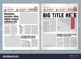 The term tabloid journalism refers to an emphasis on such topics as sensational crime stories, astrology, celebrity gossip and television, and is not a reference to newspapers printed in this format. Graphical Design Tabloid Newspaper Template Royalty Free Stock Vector 497030836 Avopix Com