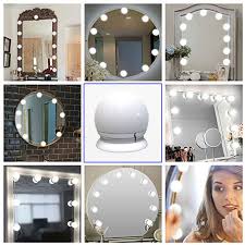 Its stainless steel finish is polished to a glossy, mirrored shine, and its shades are made of elegant, bubbled. Generic Led Vanity Mirror Lights Kit With Dimmable Light Bulbs Upgraded 5 Color Modes Led Lights Diy Makeup Mirror Lights Adjustable Length Usb Power Supply Plug In Lighting Fixture Strip For Makeup