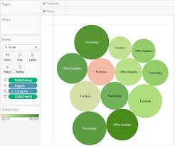 build a packed bubble chart tableau