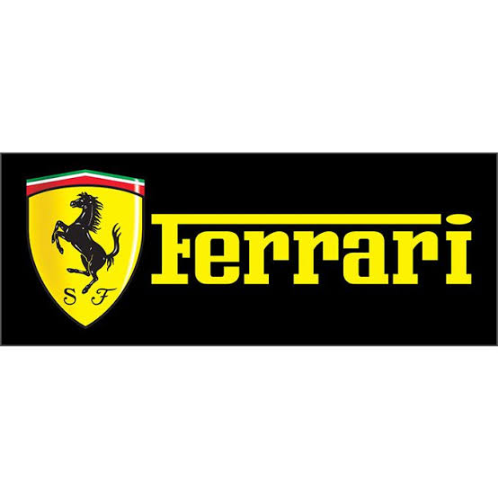 Ferrari logo in yellow and black | Ferrari emblem yellow design, Ferrari logo black background, Ferrari