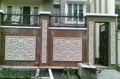 Cara membuat pilar pagar tembok minimalis. 31 Desain Model Pagar Tembok Minimalis Modern Elegan Ideas House Design Compound Wall Design Fence Design