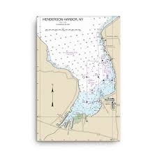 henderson harbor new york lake ontario nautical chart canvas