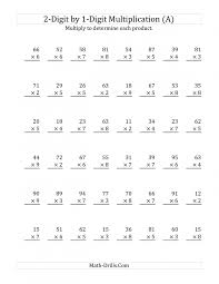 2 digit by 1 digit multiplication worksheets 99worksheets