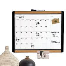 U Brands Pin It Dry Erase Monthly Calendar 20 X 16 Quot Plastic And Cork Board Frame Tar Framed Cork Board Magnetic Dry Erase Calendar Dry Erase Calendar