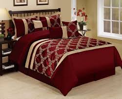 7 Piece Claremont Burgundy Taupe Comforter Set Burgundy Bedroom Luxury Bedding Comforter Sets