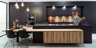 architecturaal schouwspel in hout zwarte keuken dsm keukens keuken interieur keuken idee keuken ontwerpen