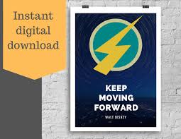 I'm glad the thought of the movie woke me up the other morning. Keep Moving Forward Digital Download Printable Art Instant Download Meet The Robinsons Walt Disney Quote