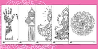 Great for increasing familiarity with this topic and perfect for wet play! Diwali Colouring Pages Downloadable Resource