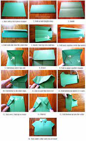 Glue this paper shirt to the front of your card. Diy Father S Day Shirt Card Origami Shirt Tie Craft Diy Father S Day Shirt Card Origami Shirt Father S Day Diy