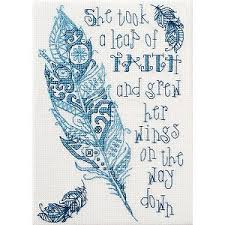 Premium stamps are specially manufactured with harder materials like steel and the 14 count kits are also ideal for experienced cross stitchers who want smaller projects that can be stitched in a comparatively limited time. Bucilla Counted Cross Stitch Kit Leap Of Faith