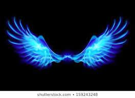 Illustration Of Blue Fire Wings On Balck Background Fire Image Wings Art Wings Drawing