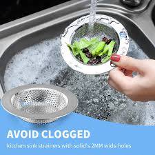 Wait 15 minutes to allow the vinegar and baking soda to unclog your drain, then take out the drain cover and run hot tap water down the drain to clear the clog. Buy 3 Pieces Kitchen Sink Stopper Strainer Garbage Disposal Plug Stainless Steel Universal Anti Clogging Kitchen Sink Filter Sieve Basket Strainer Wide Rim For Kitchen Sink Drain Online In Turkey B0897hntp8