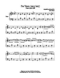 I M Yours Jason Mraz Easy Piano Sheet Music Sheet Music Easy Piano Sheet Music Piano Sheet Music