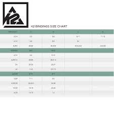 K2 Snowboard Size Chart 2016 Best Picture Of Chart