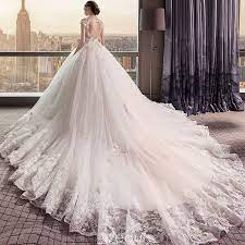 Piekne Kosc Sloniowa Suknie Slubne 2018 Suknia Balowa V Szyja Rekawy Z Kapturkiem W Ksztalcie Serca Bez Plecow Aplikacje Z Koronki Perla Wzburzyc Trenem Krolews Ivory Wedding Dress Wedding Dresses Ball Gowns