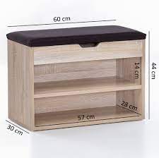 Zwei ebenen zur unterbringung der schuhe. Finebuy Schuhbank Sofie Mit Sitzflache Garderoben Bank Holz 60 X 40 X 30 Cm Holzbank