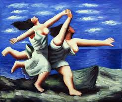 Lukisan jepang memiliki sejarah yang sangat kaya; Dua Wanita Berlari Di Sepanjang Pantai Pablo Picasso Picasso Pablo