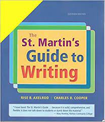 It definitely helps to brush up on you're writing skills regardless why stage of life you're in. The St Martin S Guide To Writing Instructor Edition Rise B Axelrod Charles R Cooper 9781319016050 Amazon Com Books