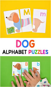 Dog Alphabet Puzzles Frogs And Fairies Alphabet Activities Preschool Abc Activities Preschool Learning