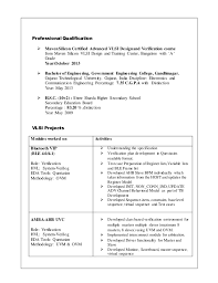 asic engineer cv december 2020