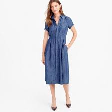 Denim Shirtdress From Jcrew Denim Tank Dress Sleeveless Denim Dress Cotton Shirt Dress